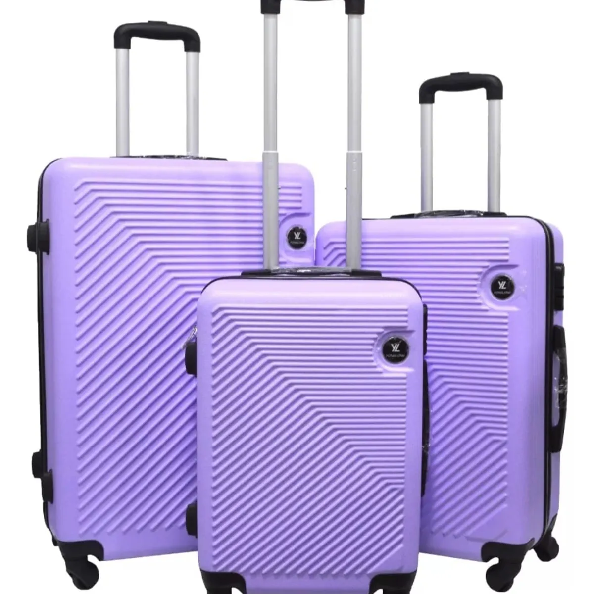 GENERICO - Set 3 Maletas Rigidas Ruedas 360- Lila 27