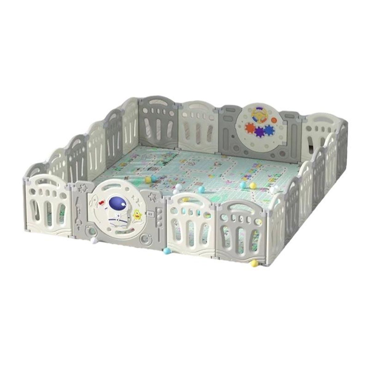 LUBABYCAS - Corral Bebe Armado 199x230cm Con Accesorios Lubabycas