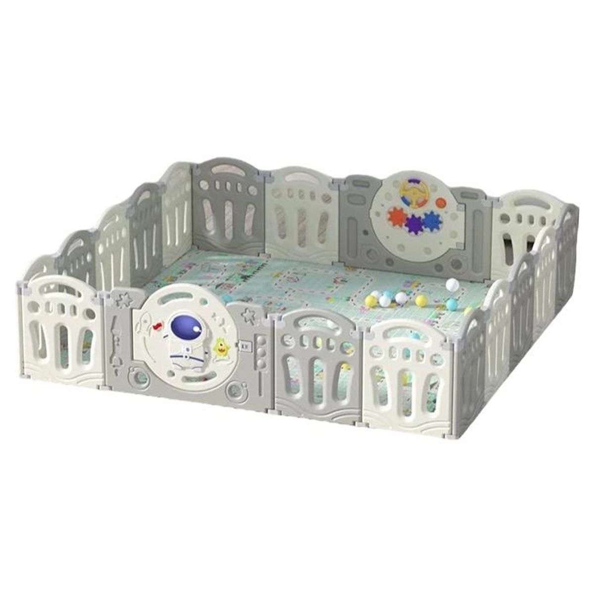 LUBABYCAS - Corral Bebe Armado 191x199cm Con Accesorios Lubabycas