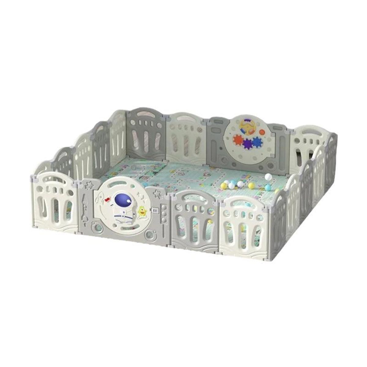 LUBABYCAS - Corral Bebe Armado 191x199cm Con Accesorios Lubabycas