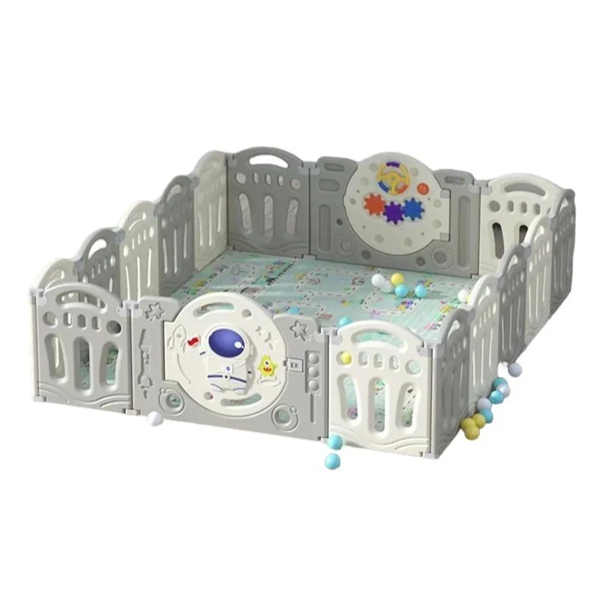 LUBABYCAS - Corral Bebe Armado 160x191cm Con Accesorios Lubabycas