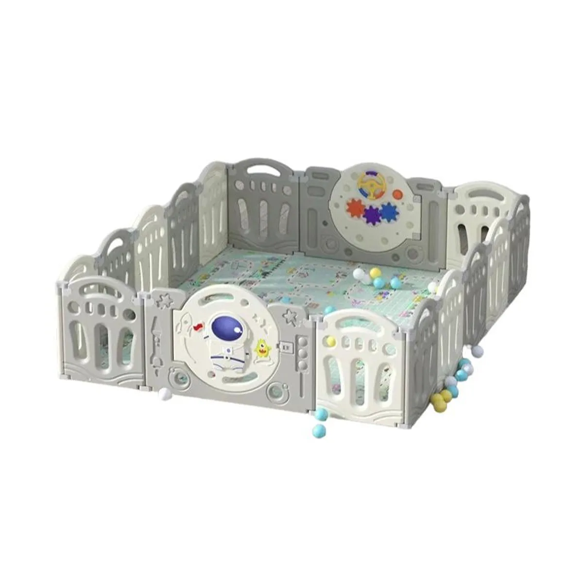 LUBABYCAS - Corral Bebe Armado 160x191cm Con Accesorios Lubabycas