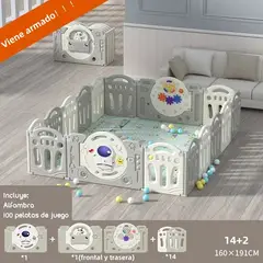 LUBABYCAS - Corral Bebe Armado 160x191cm Con Accesorios