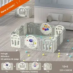 LUBABYCAS - Corral Bebe Armado 153x160cm Con Accesorios