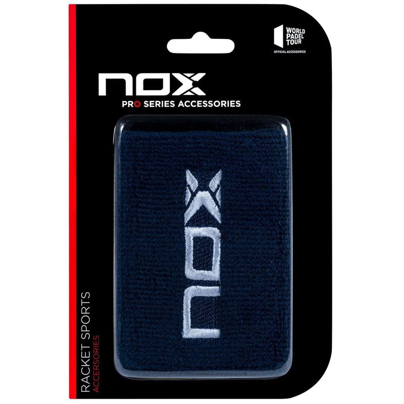 NOX - Muñequera Deportiva NOX Azul con logo Blanco