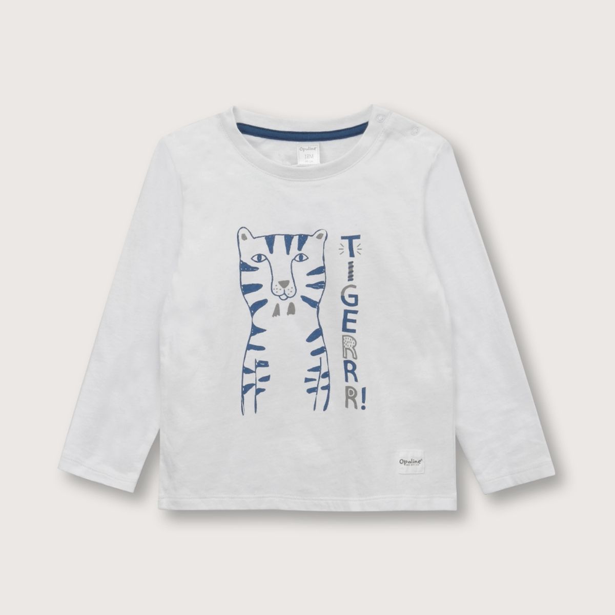 OPALINE - Polera de niño blanco (6 meses a 4 años)