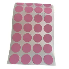 GENERICO - 1000 Etiquetas Adhesivas Redondas Rosadas 20 mm de Diametro