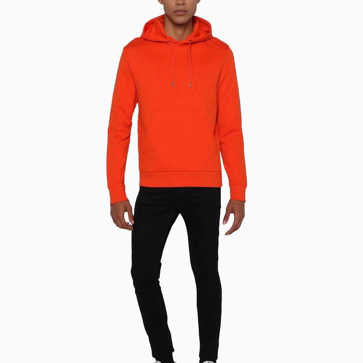CALVIN KLEIN - Hoodie Distorted Logo Naranja Calvin Klein