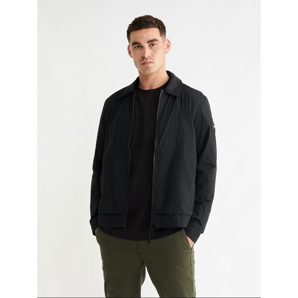 CALVIN KLEIN - Parka Nylon Pocket Blouson Negro Calvin Klein