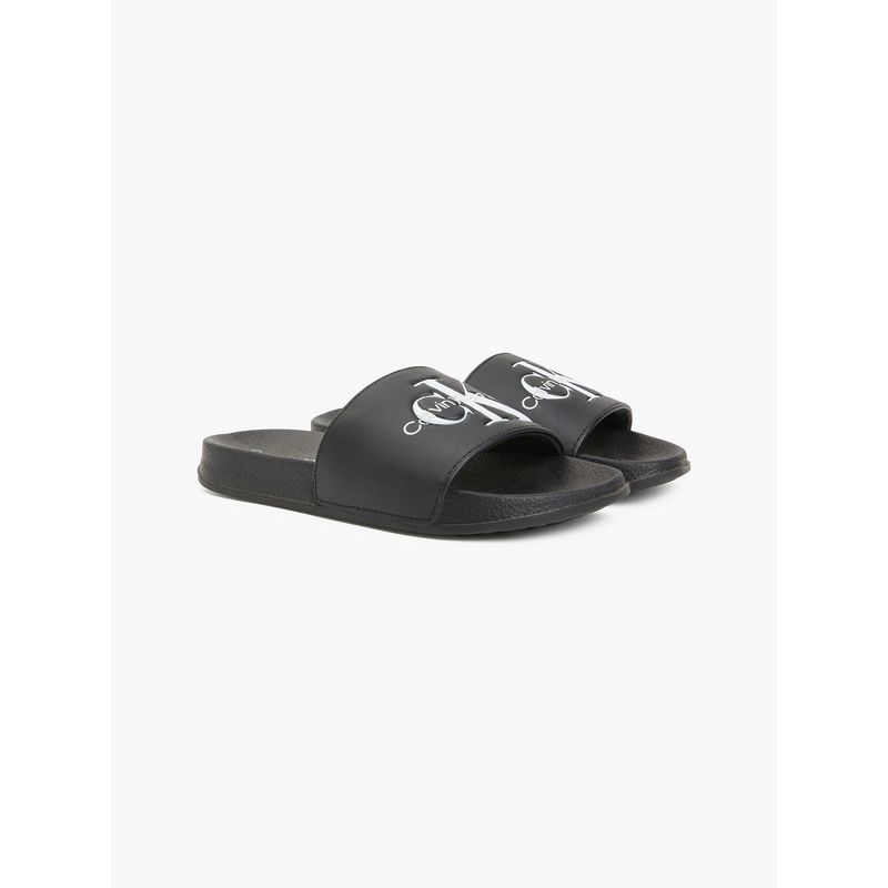 CALVIN KLEIN - Sandalia Print Pool Slide Negro Calvin Klein
