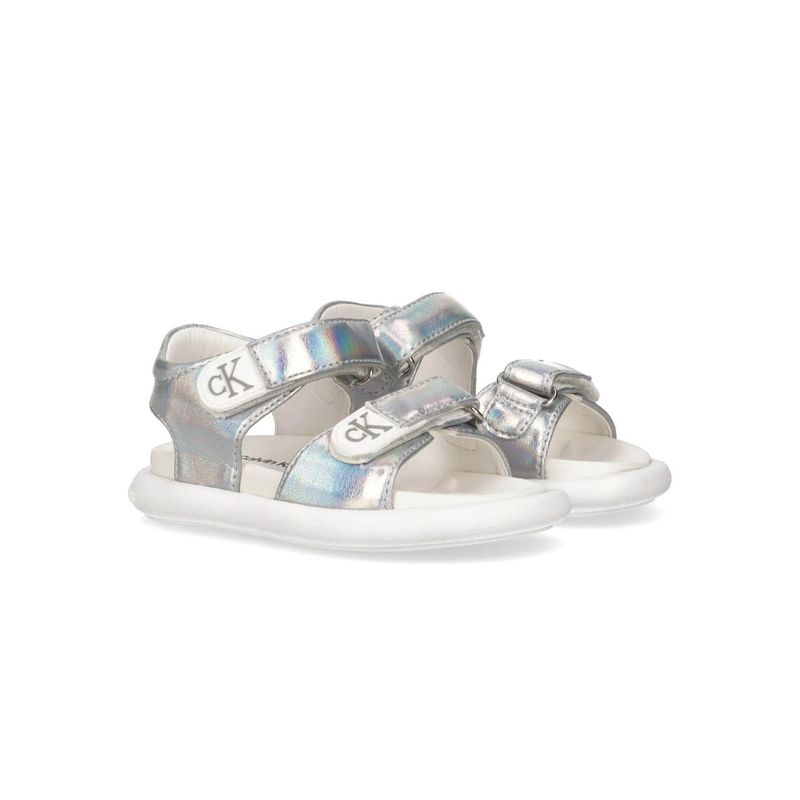CALVIN KLEIN - Sandalia Niñas Velcro Gris Calvin Klein