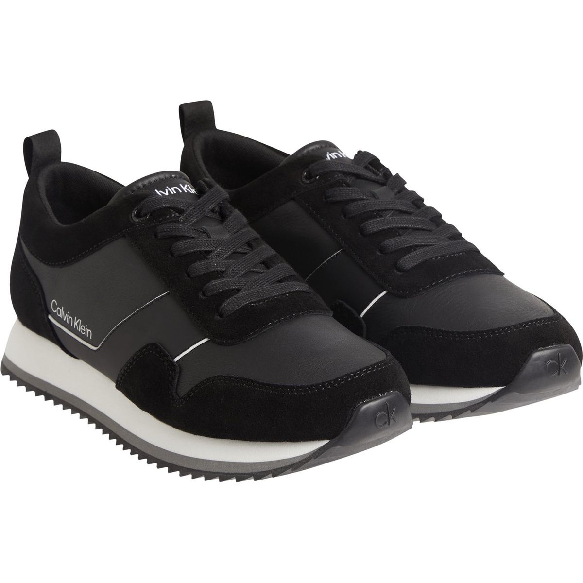 CALVIN KLEIN - Zapatilla Low Top Lace Up Lth Negro Calvin Klein