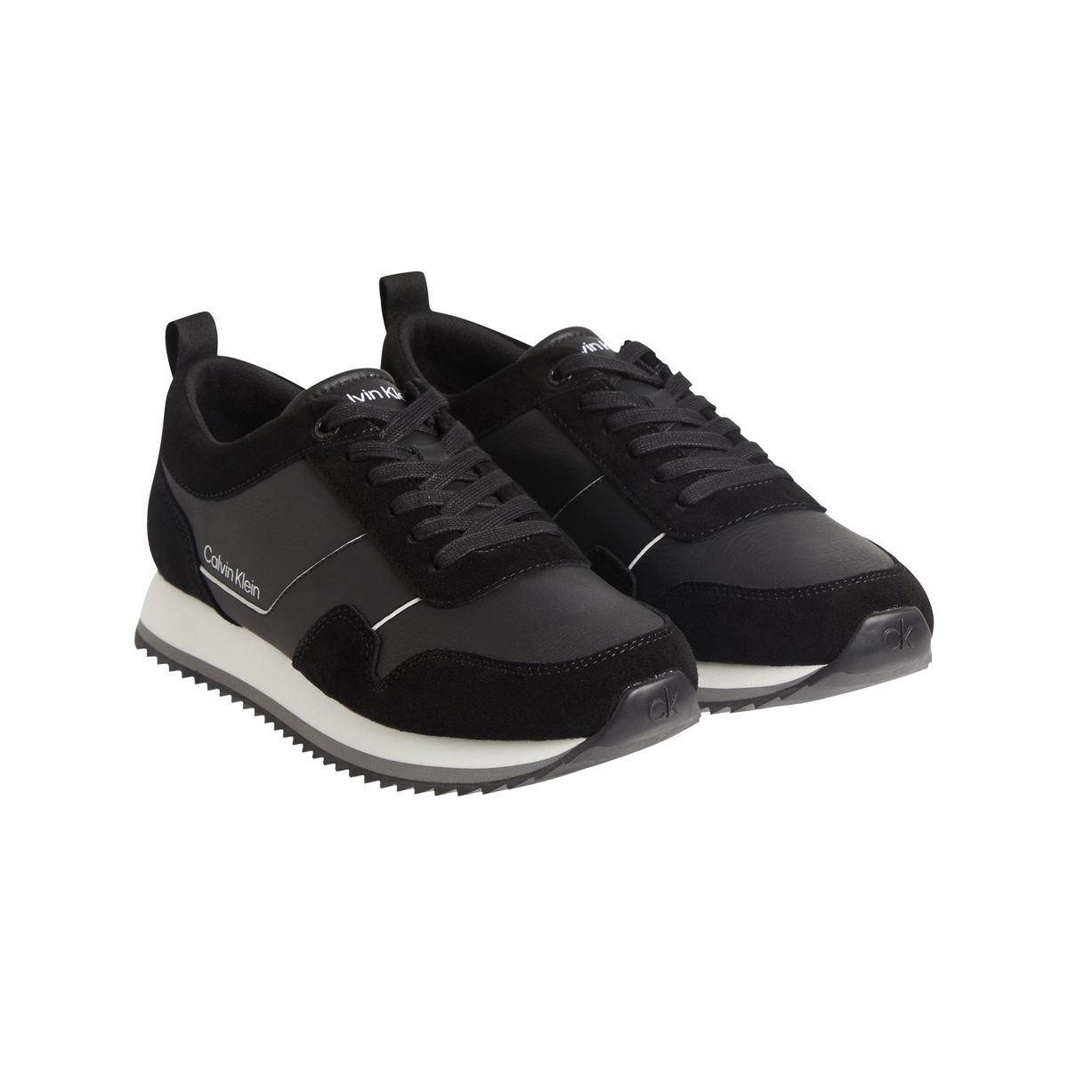 CALVIN KLEIN - Zapatilla Low Top Lace Up Lth Negro Calvin Klein