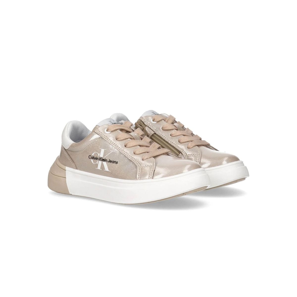 CALVIN KLEIN - Zapatilla Low Cut Lace-Up Beige Calvin Klein