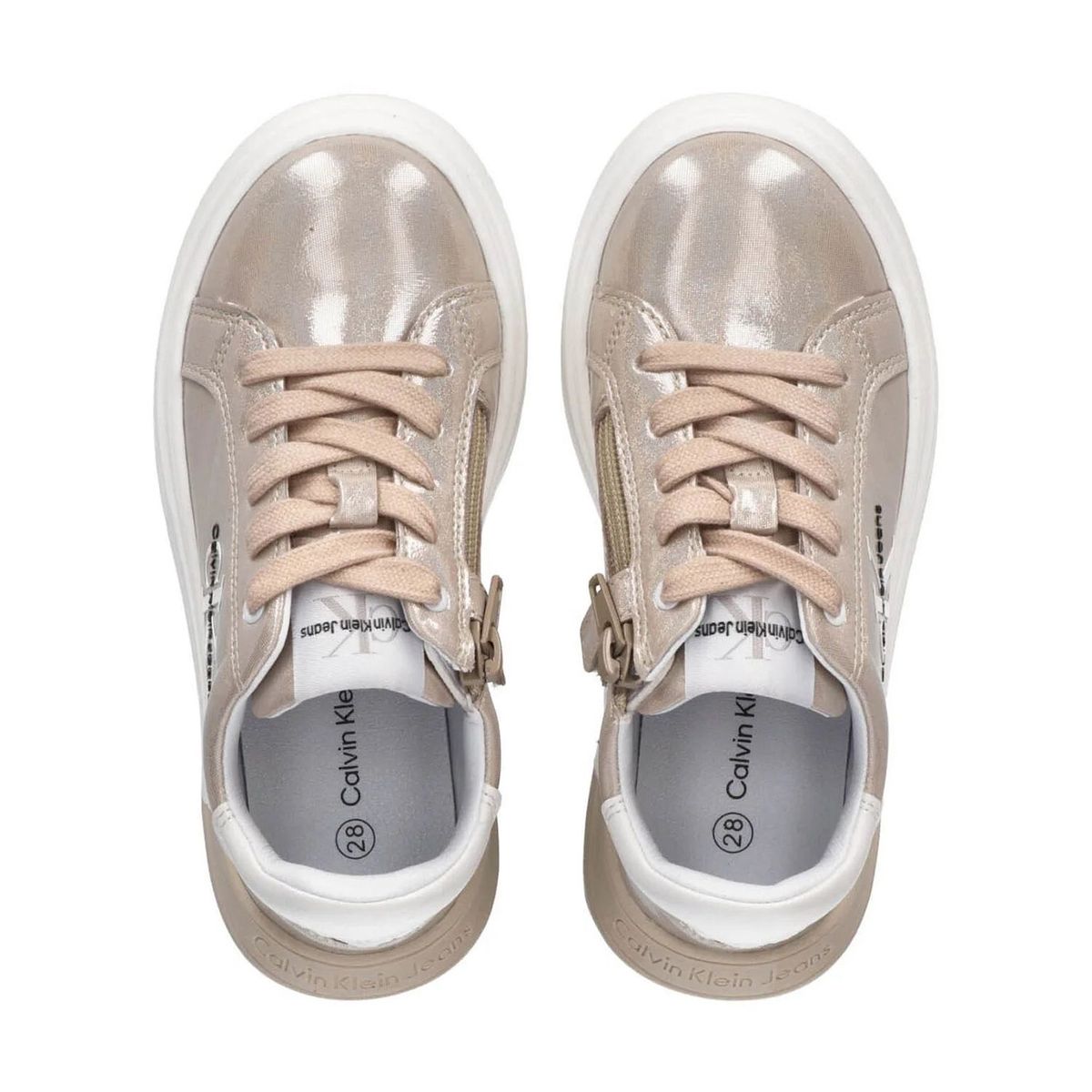 CALVIN KLEIN - Zapatilla Low Cut Lace-Up Beige Calvin Klein