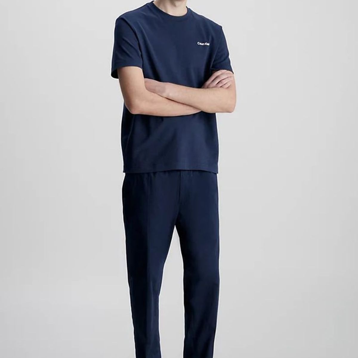 CALVIN KLEIN - Polera Micro Logo Azul Calvin Klein