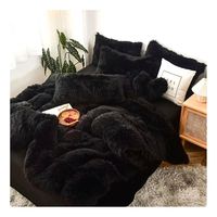 PLUMON NEGRO PELUDITO CON CHIPORRO TAMAÑO KING SUAVE CUBRE FRIO