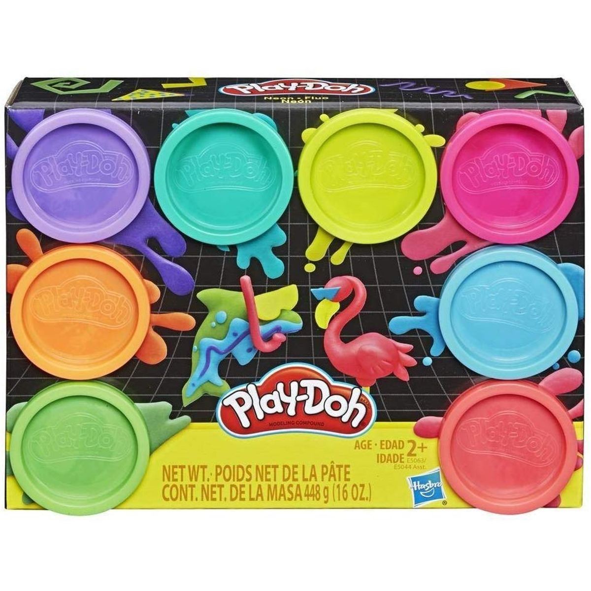 HASBRO - Play Doh - Neon - 8 Pack - Mezcla De Colores