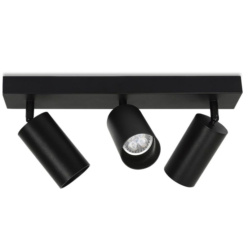 HB LEDS - Foco Spotlight Sobrepuesto 3xGU-10 Altair III Negro