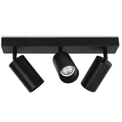 HB LEDS - Foco Spotlight Sobrepuesto 3xGU-10 Altair III Negro
