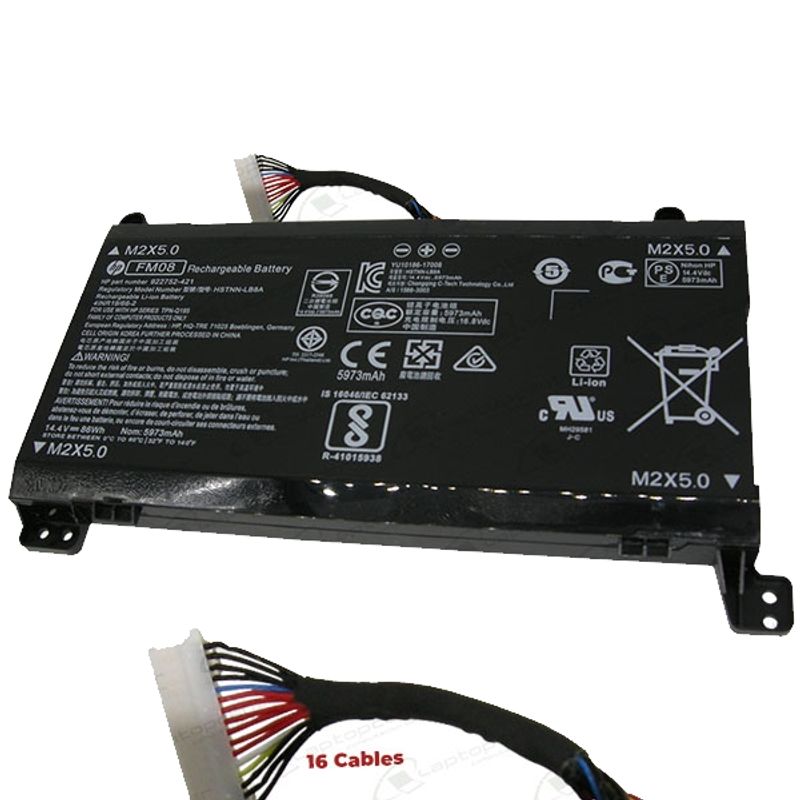 HP - BATERIA HP OMEN 17-AN ORIGINAL 4 CELDAS NEGRO 16 CABLES