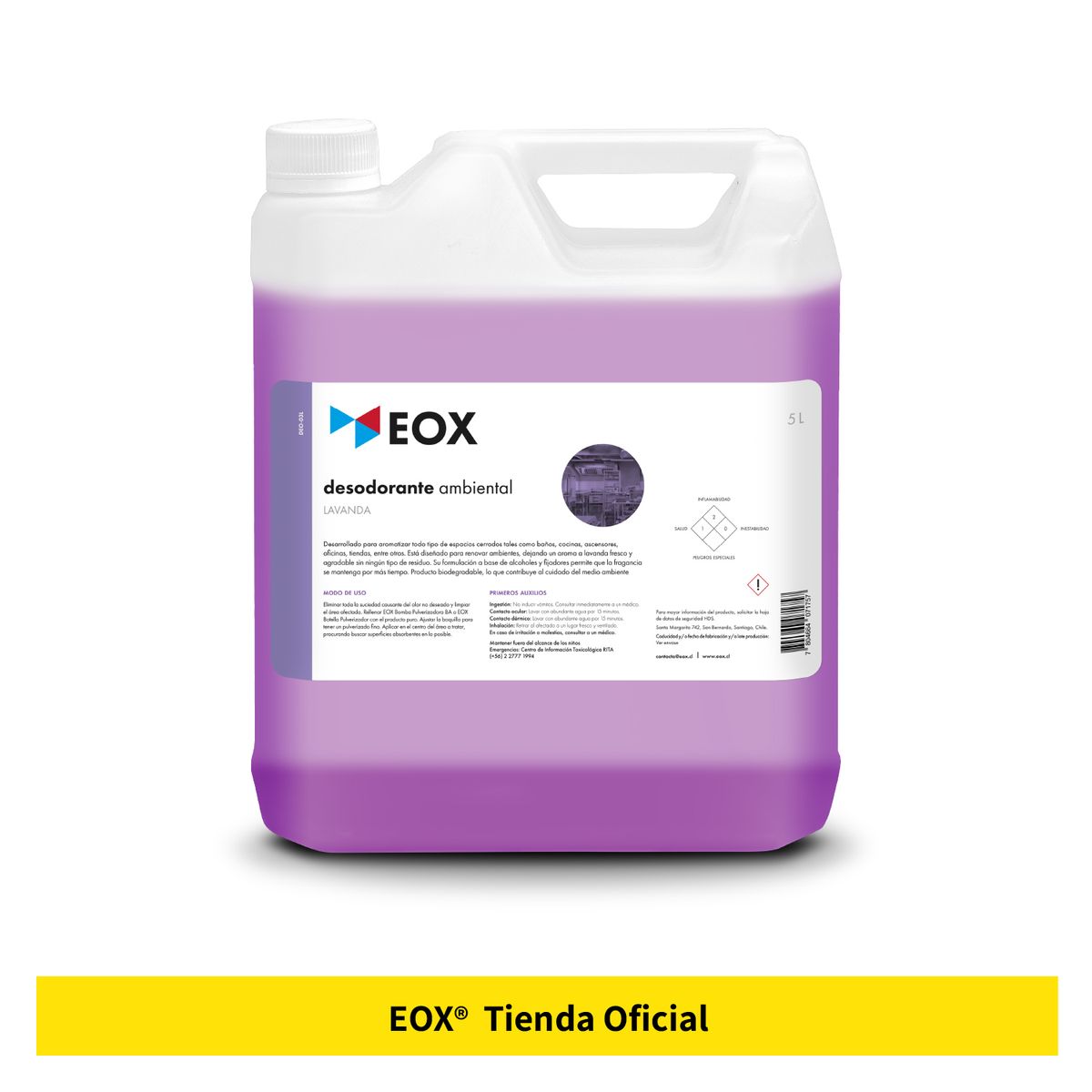 GENERICO - Desodorante Ambiental Listo para Usar Aroma Lavanda Eox 5 L