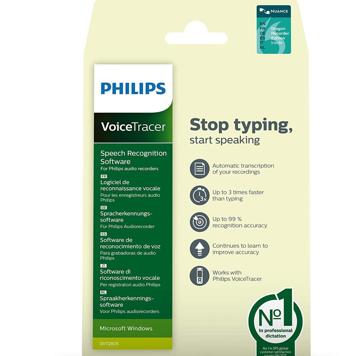 PHILIPS - Software de Reconocimiento de Voz Philips DVT2805