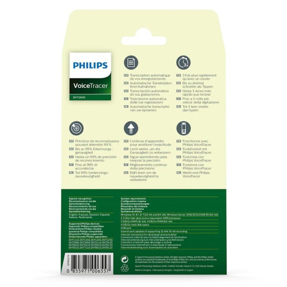 PHILIPS - Software de Reconocimiento de Voz Philips DVT2805