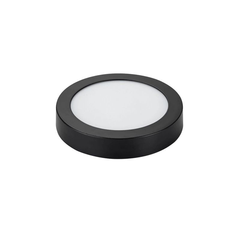 HB LEDS - Panel Redondo LED Sobrepuesto Negro 18W Frío