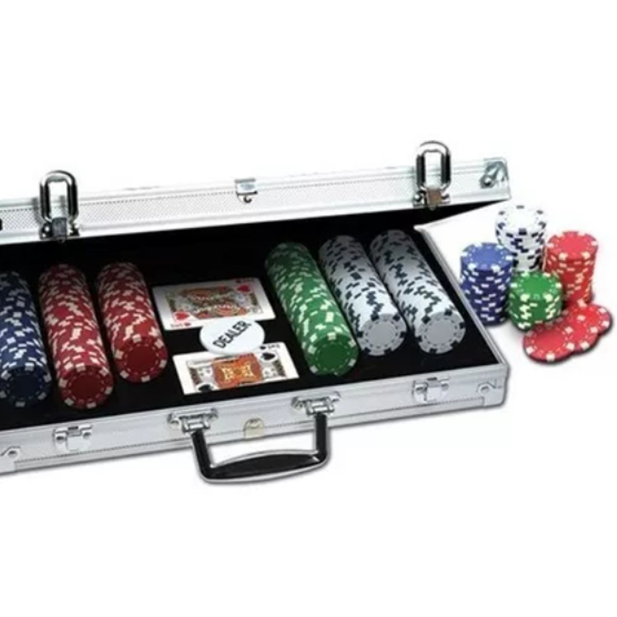 ESHOPANGIE - Set Poker Profesional 300 Fichas 11,5gr + Maleta Aluminio