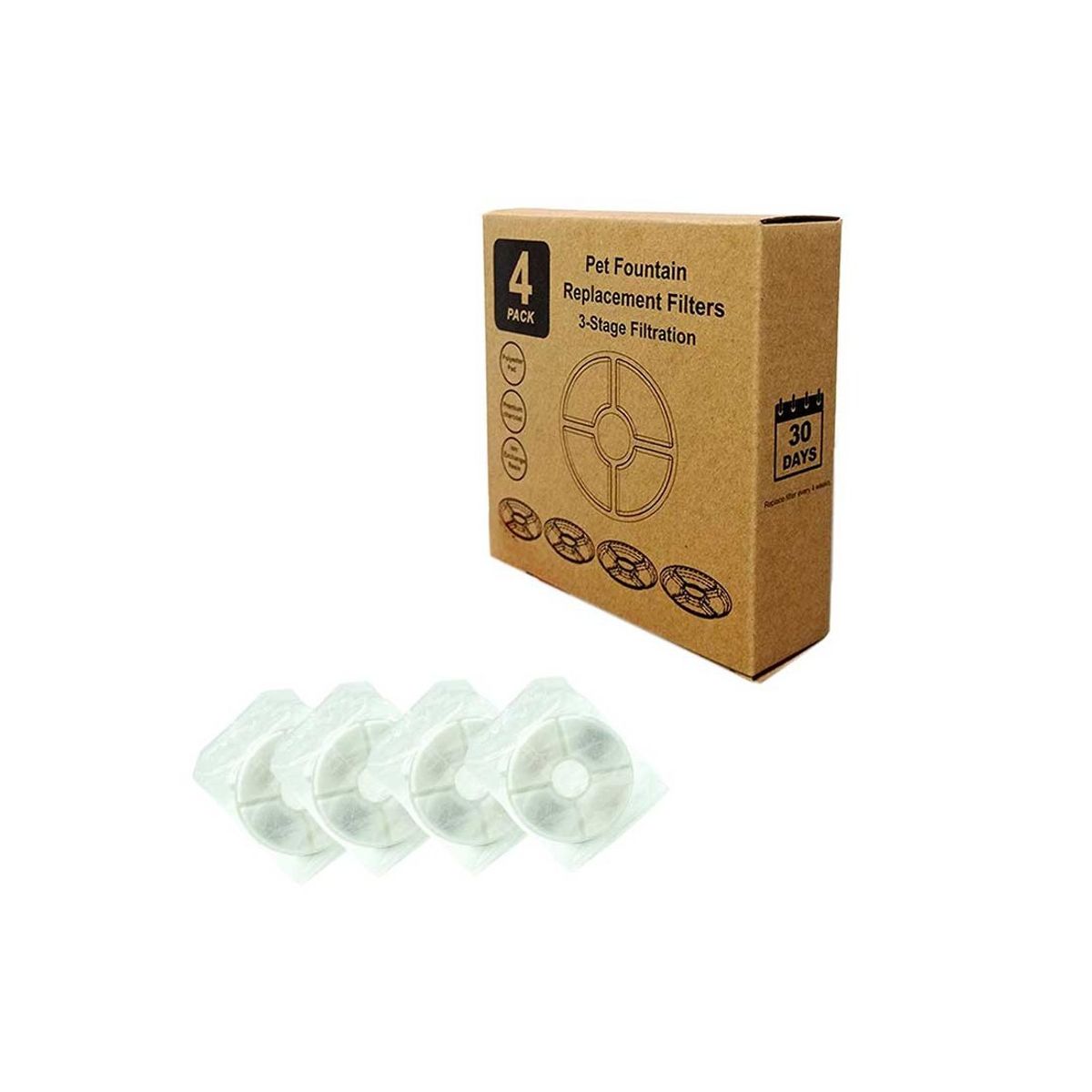 VARIOS - Filtros Bebederos Fuente De Agua Perros Y Gatos Pack X4.