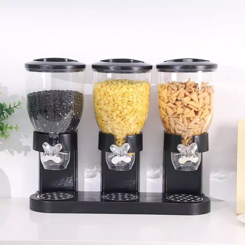 GENERICO - Dispensador Triple Cereal Granos Dulces Frutos Secos