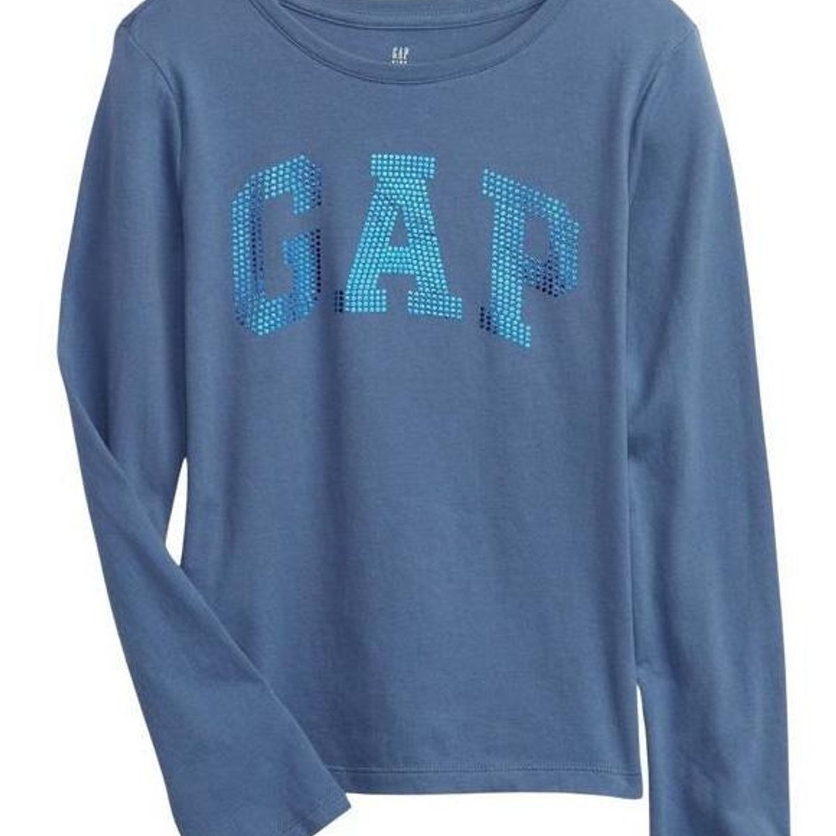 GAP - Polera Niña Gap Manga Larga Logo Azul