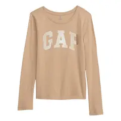 GAP - Polera Manga Larga Logo Café