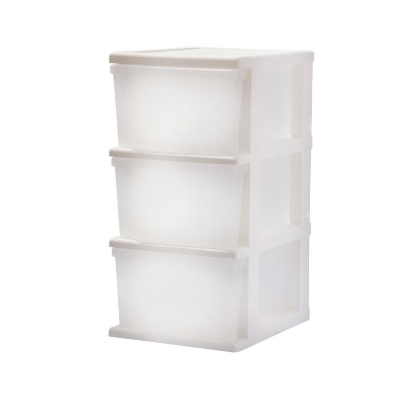 WENCO - Cajonera Plastico Blanco 3 Cajones armable Wenco WENCO