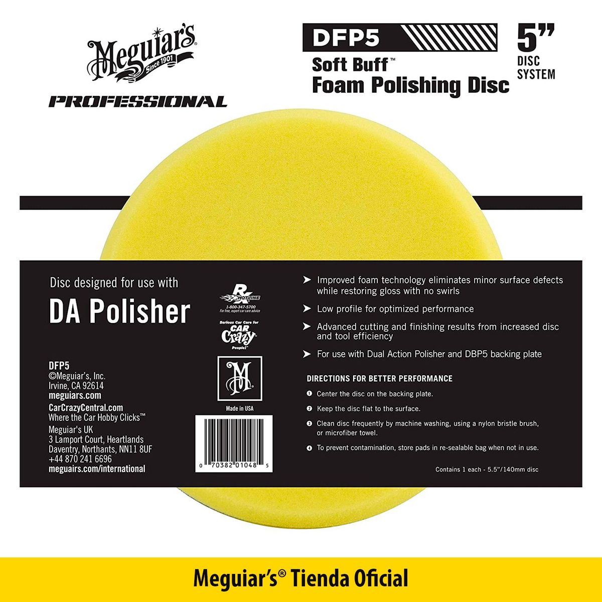 MEGUIARS - Bonetes De Esponja Meguiars Da Foam Polishing Disc (paso 2)
