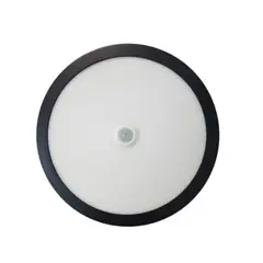 AVC - Panel Redondo LED Sobrepuesto Con Sensor Negro 18W Neutro