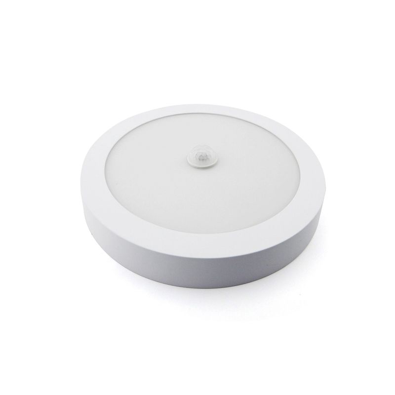 HB LEDS - Panel Redondo LED Sobrepuesto Con Sensor Blanco 18W Frío