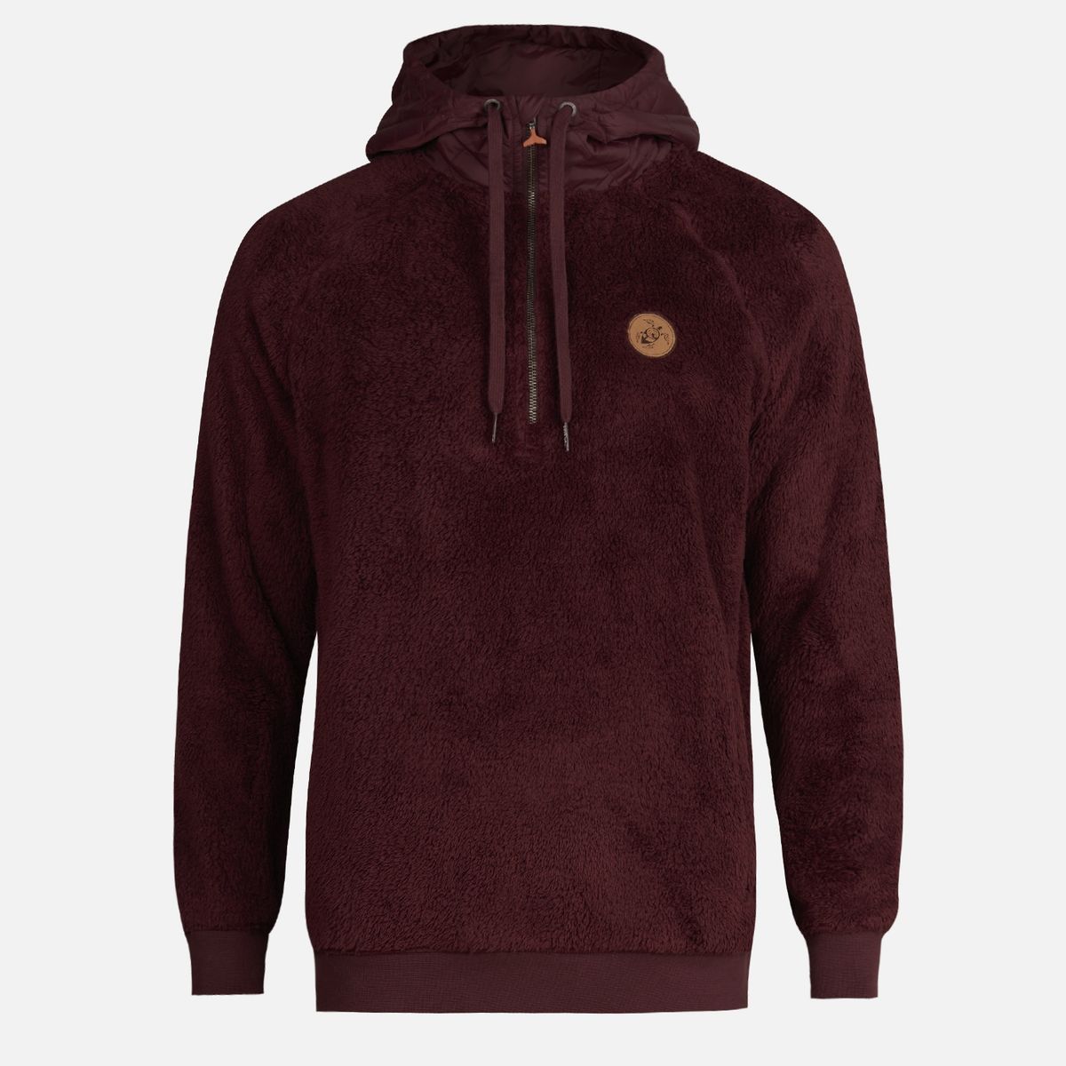 HAKA HONU - Poleron Hombre Cangur-oso Burdeo Haka Honu