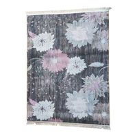 Alfombras Lisas con flecos y diseño 3D 150x200 cm flores.