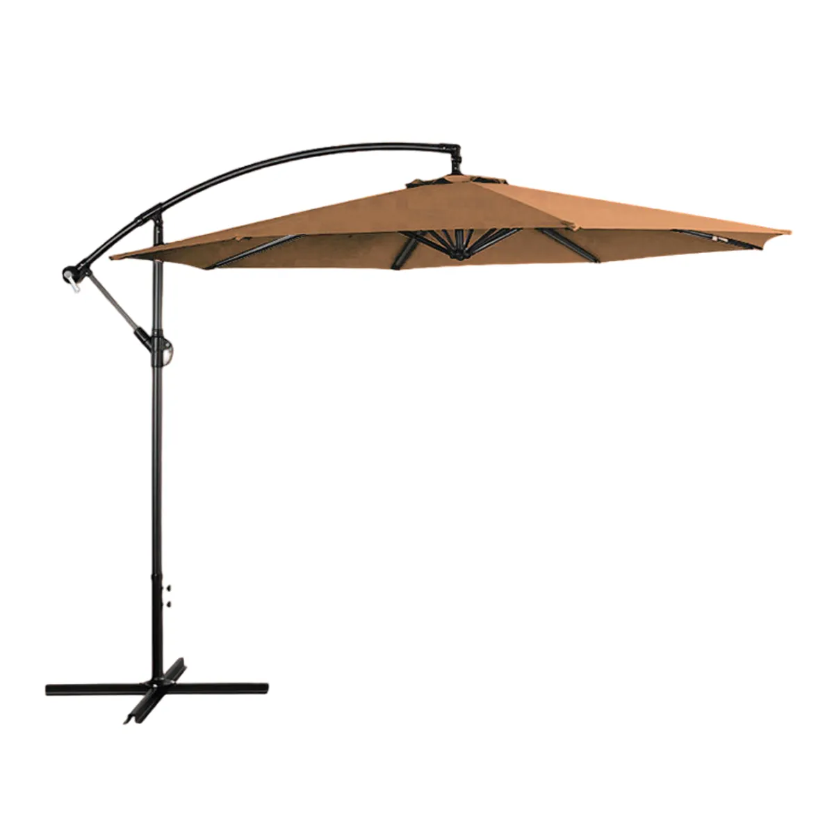 FOLD - Quitasol Lateral Colgante 3 Metros Café Claro