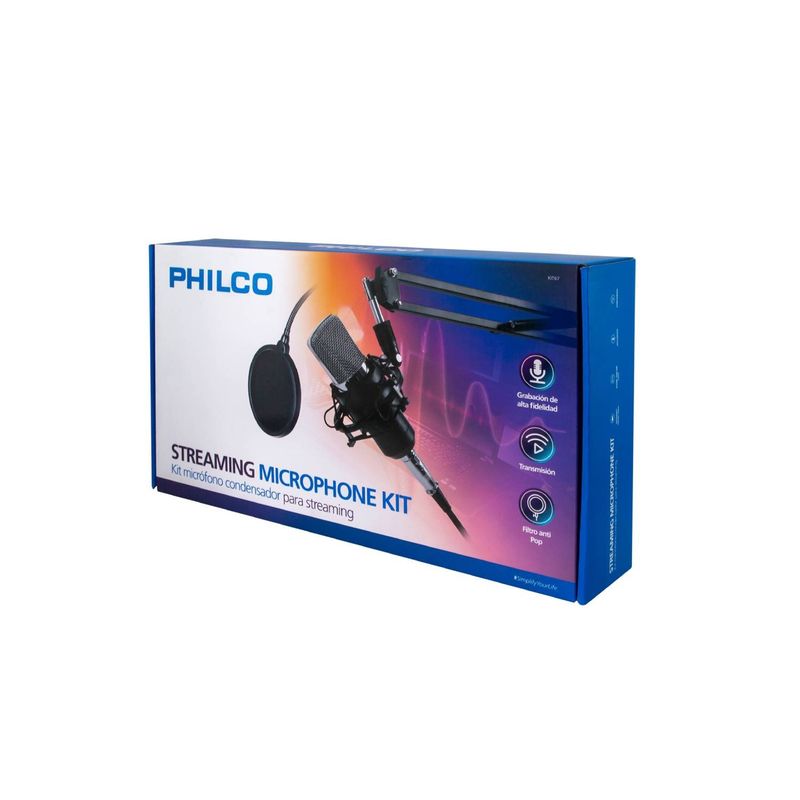PHILCO - STUDIO MICROPHONE CON SOPORTE HI-FI