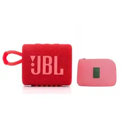 JBL - Parlante GO 3 Bluetooth 5.0 IP67-rojo y Estuche