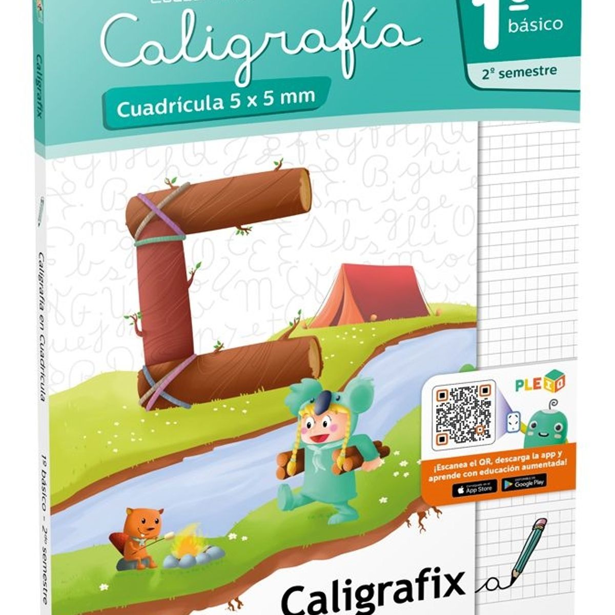 CALIGRAFIX - Caligrafix Cuaderno Caligrafia 1° Basico 2° Semestre Cuadricula Edicion Actualizada
