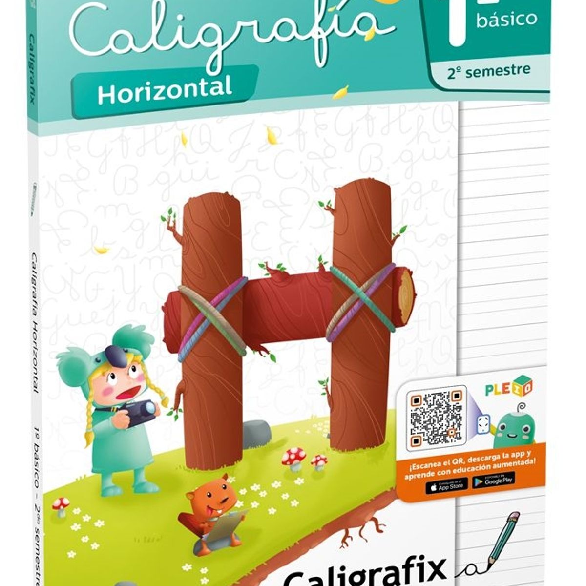 CALIGRAFIX - Caligrafix Cuaderno Caligrafia 1° Basico 2° Semestre Horizontal Edicion Actualizada