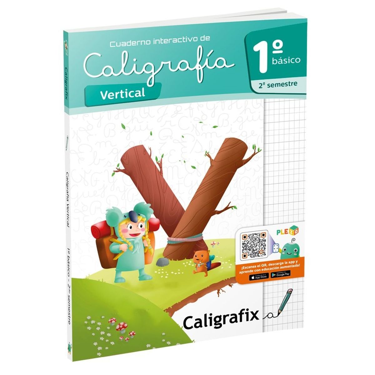 CALIGRAFIX - Caligrafix Cuaderno Caligrafia 1° Basico 2° Semestre Vertical Edicion Actualizada