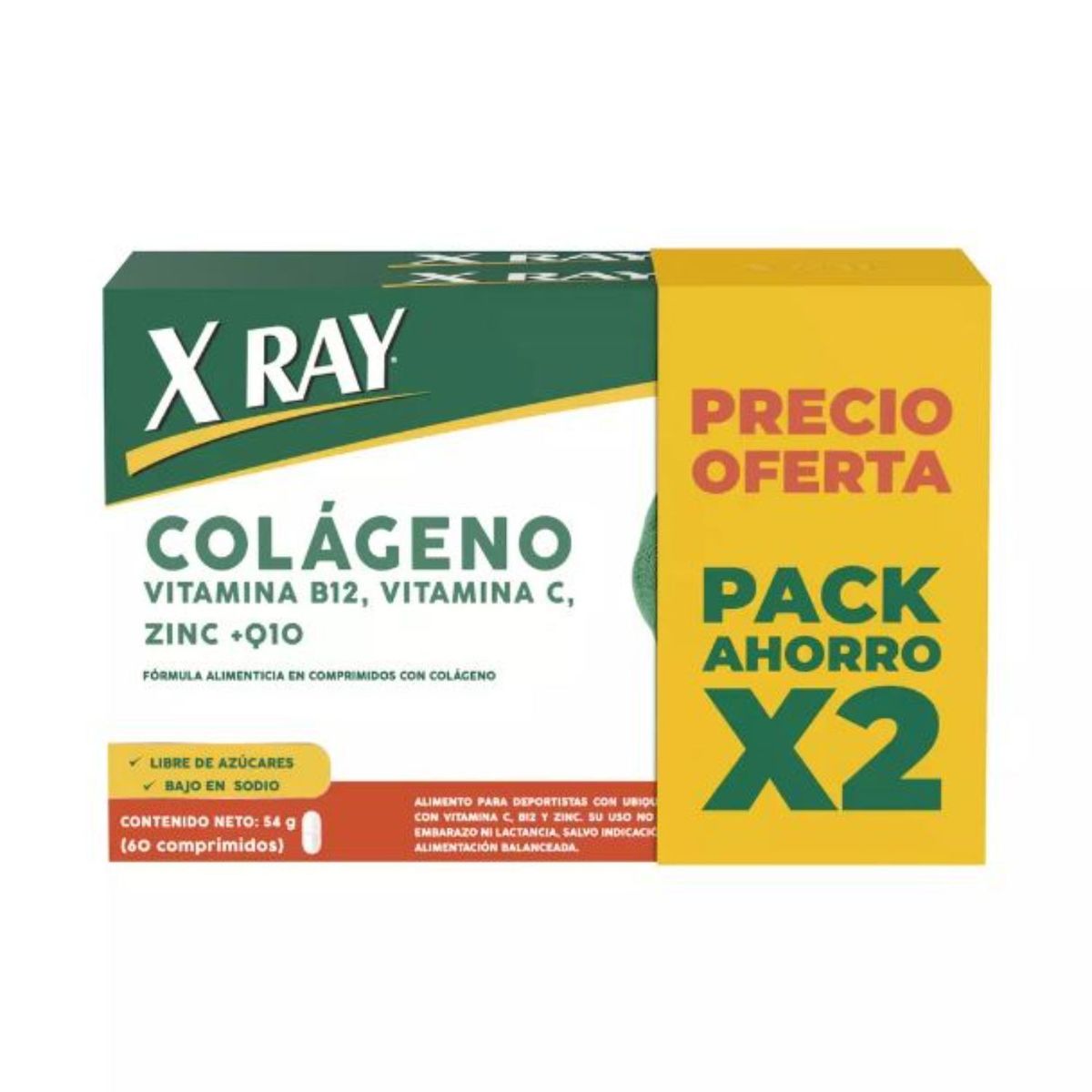 XRAY - Pack X Ray Colágeno Comprimidos 60 Unidades x2