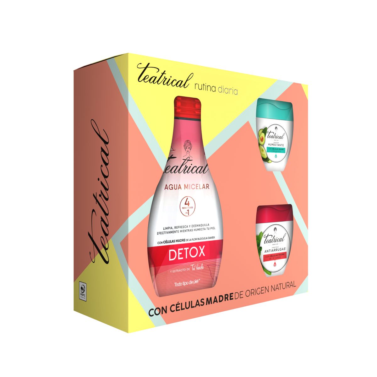 TEATRICAL - Pack Crema Hum. Teatrical+Crema Anti-Arrugas+Agua Mic. Detox