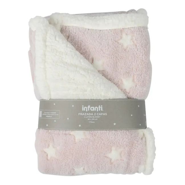 INFANTI - Frazada Cuna 2 Capas INFANTI, Rosado