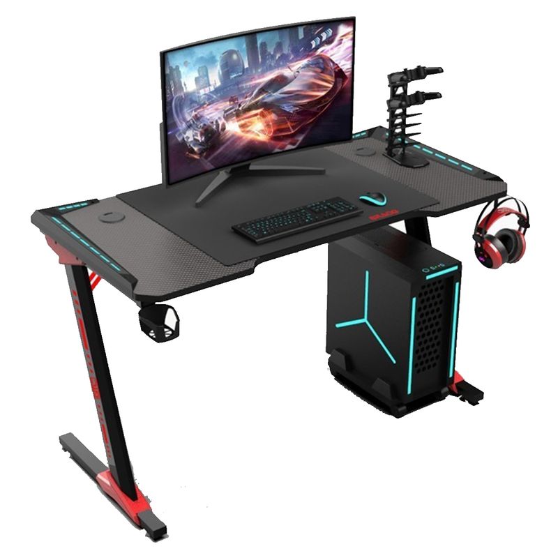 GTC - Escritorio Gamer Gtc Gta-002 Luz Led Negro
